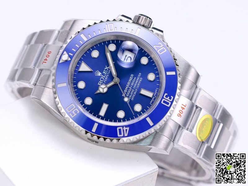 R01ex Submariner Replica 116619LB-97209 1:1 Best Edition Noob Factory V10 Blue Dial Swiss Movement