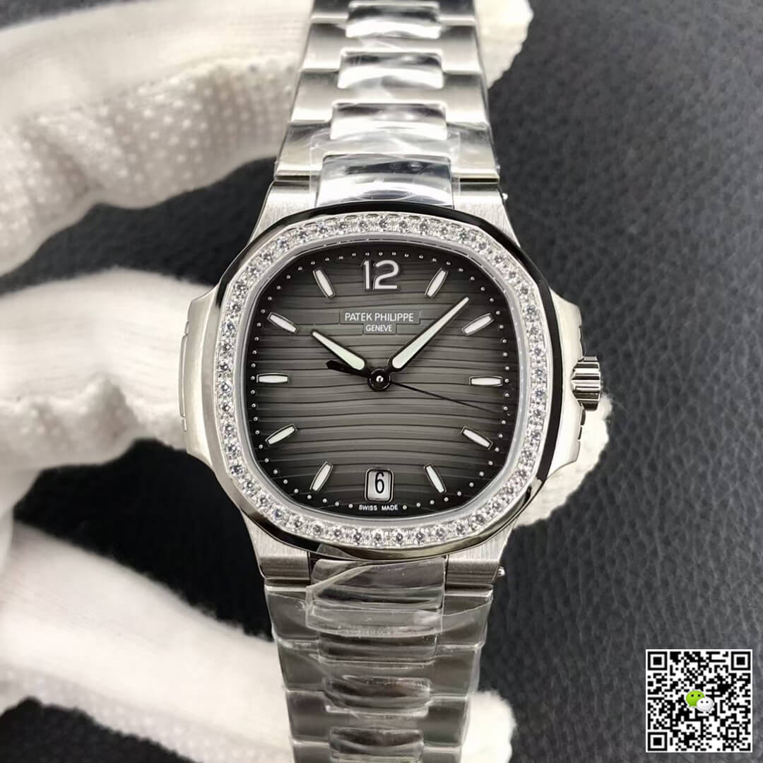 Replica Pat*k Phi1i*pe Nautilus Ladies 7118-1200A-011 1:1 Best Edition PF Factory D1am0nd Bezel
