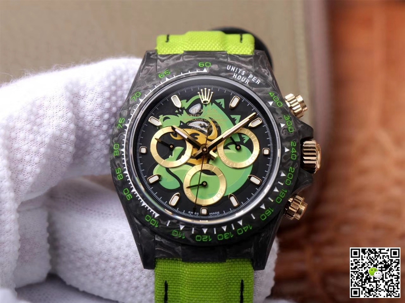 R01ex Daytona Replica Cosmos Green Exploded Dragon 1:1 Best Edition WWF Factory Swiss ETA7750