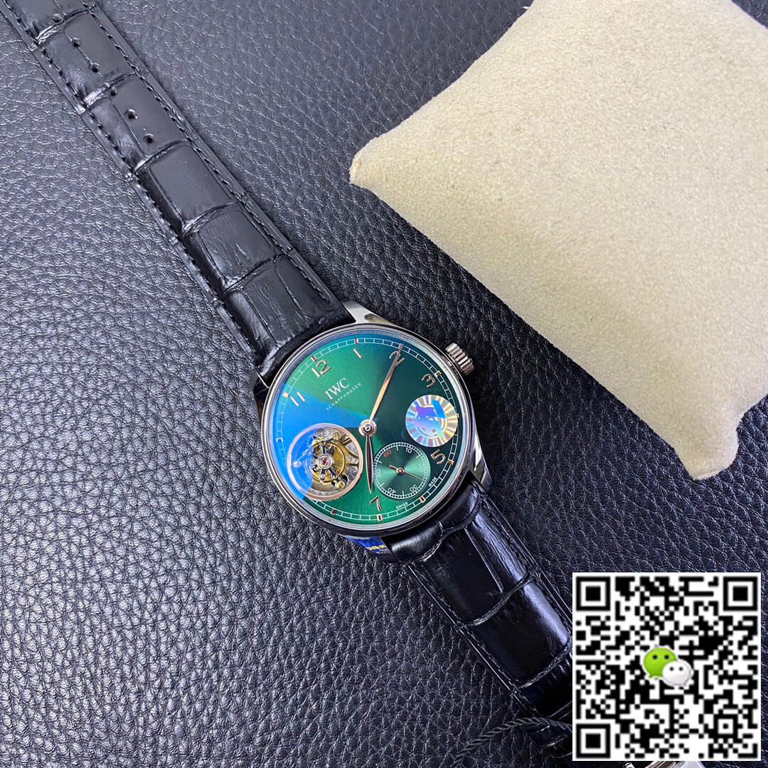 Replica IWC Portuguese Tourbillon 1:1 Best Edition ZF Factory Green Dial