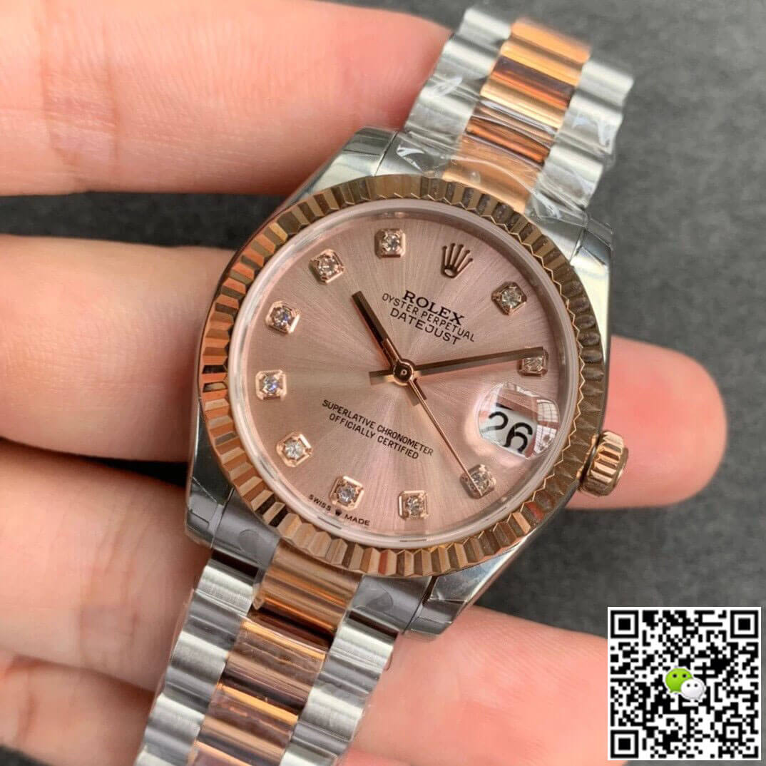Replica R01ex Datejust M278271-0023 1:1 Best Edition GS Factory Rose Gold Dial