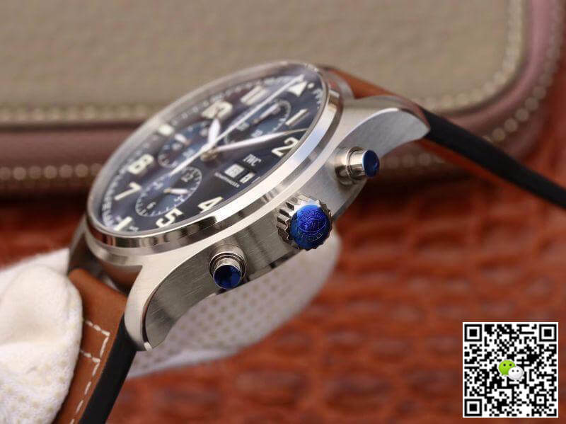 Replica IWC Pilot Chronograph IW377714 ZF Factory Men Watches 1:1 Best Edition Swiss ETA7750 Blue Dial