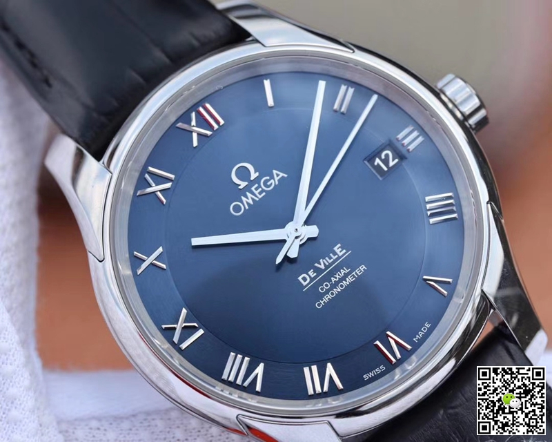 Replica 0me*ga De Ville 431.13.41.21.03.001 1:1 Best Edition VS Factory Blue Dial Swiss ETA8500