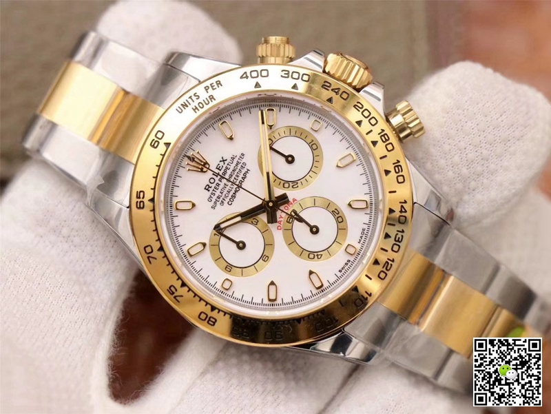R01ex Daytona Replica Cosmograph M116503-0001 1:1 Best Edition Noob Factory White Dial Swiss ETA4130