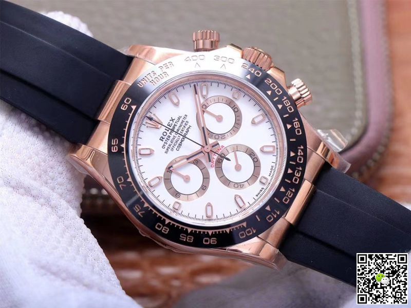 R01ex Daytona Replica M116515LN-0019 1:1 Best Edition Noob Factory White Dial Swiss ETA4130