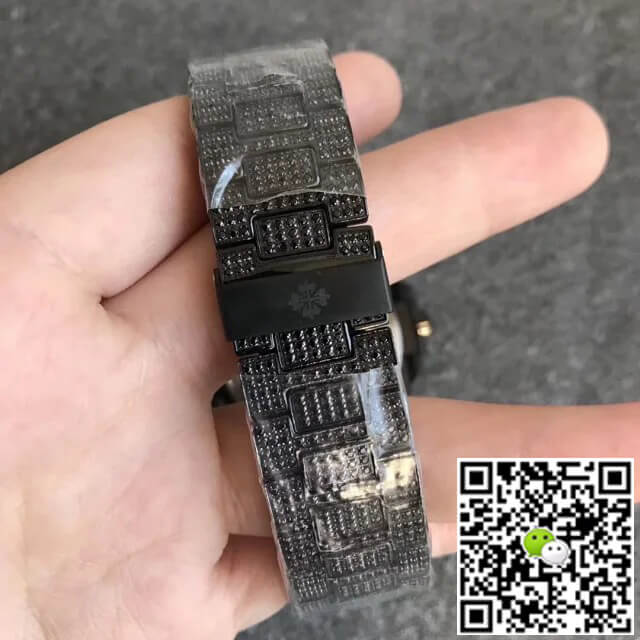 Replica Pat*k Phi1i*pe Nautilus 5719/10G-010 1:1 Best Edition PPF Factory Full D1am0nd Black Dial