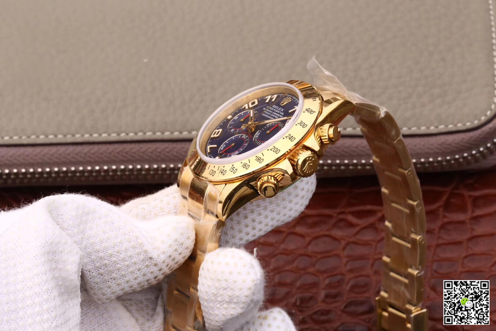 Replica R01ex Daytona Cosmograph 116528 1:1 Best Edition JH Factory Yellow Gold Blue Dial