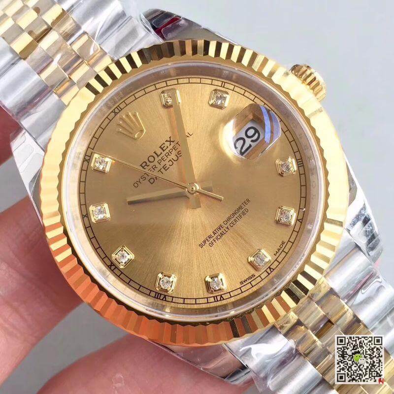 Replica R01ex Datejust II M126333-0012 1:1 Best Edition Stainless Steel 410L and 18K Yellow Gold Bracelet