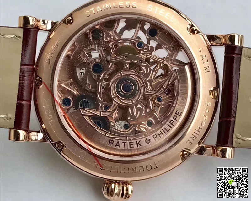 Pat*k Phi1i*pe Replica Tourbillon Sapphire 1:1 Best Edition Rose Gold Swiss Tourbillon