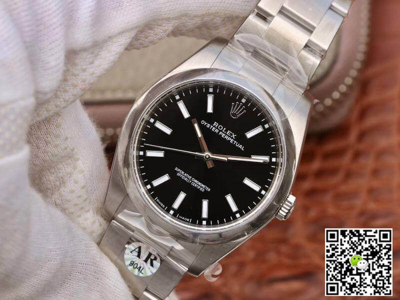 Replica R01ex Oyster Perpetual 114300 39mm AR Factory 1:1 Best Edition Swiss ETA3132 Black Dial