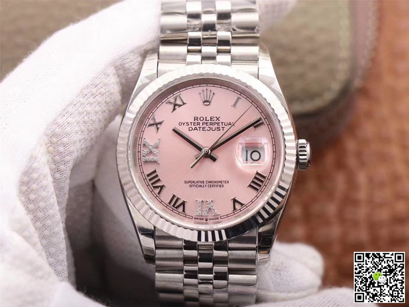 Replica R01ex Datejust M126234-0031 1:1 Best Edition EW Factory Pink Dial Swiss ETA3235