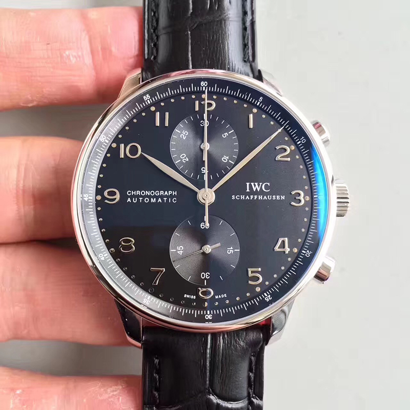 IWC Replica Portuguese Chronograph IW371447 ZF Factory 1:1 Best Edition Swiss ETA79350 Black Dial