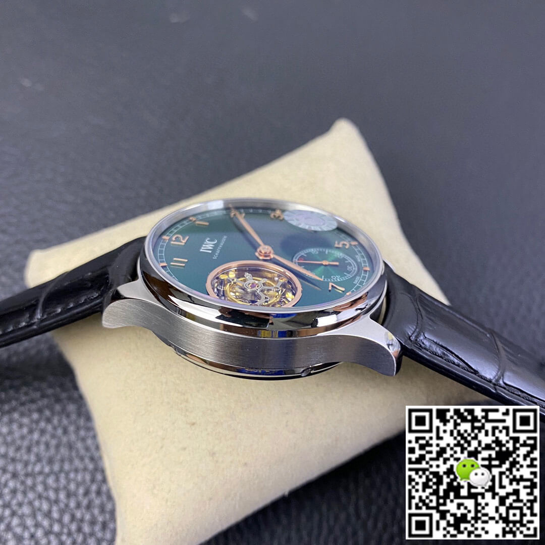 Replica IWC Portuguese Tourbillon 1:1 Best Edition ZF Factory Green Dial