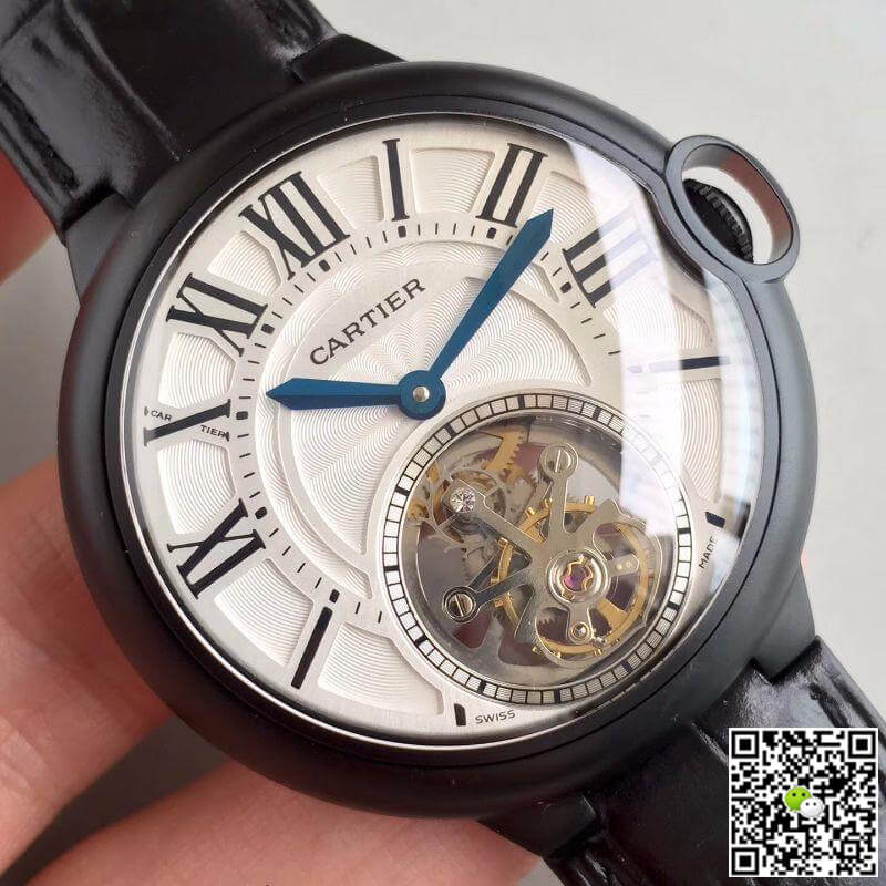 Replica Ballon Bleu De Ca*t1er Tourbillon Men Watches 1:1 Best Edition Swiss Tourbillon White Dial