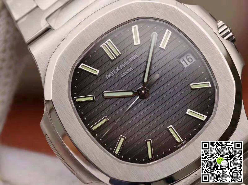 Replica Pat*k Phi1i*pe Nautilus Jumbo 5711 PF Factory 1:1 Best Edition Swiss ETA324 Grey Textured Dial