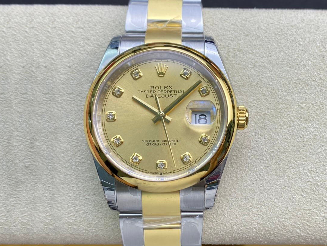 Replica R01ex Datejust M126203-0018 1:1 Best Edition EW Factory Champagne Dial