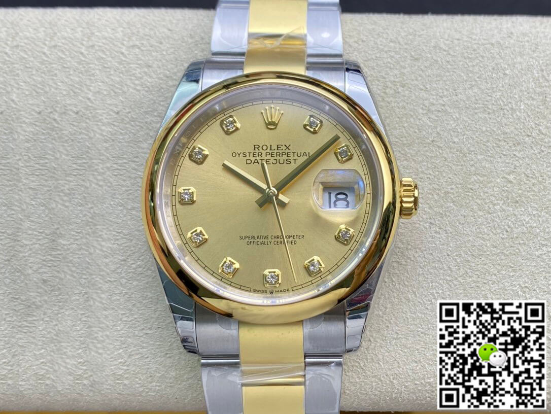 Replica R01ex Datejust M126203-0018 1:1 Best Edition EW Factory Champagne Dial