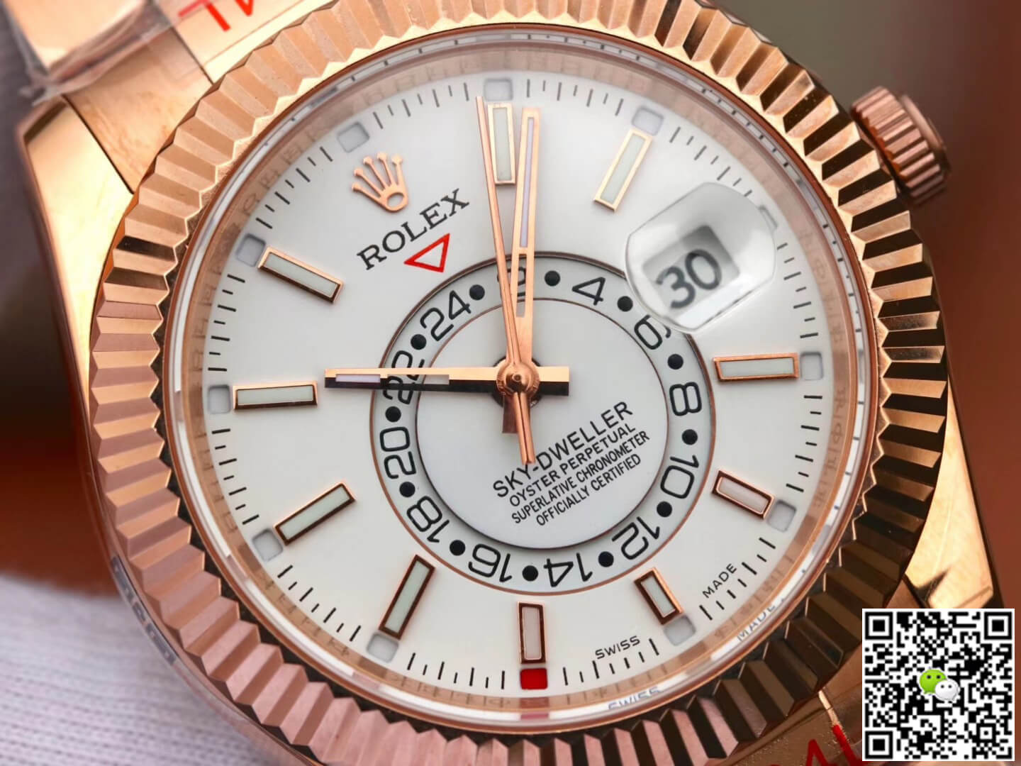 Replica R01ex Sky Dweller M326935-0005 1:1 Best Edition Noob Factory White Dial