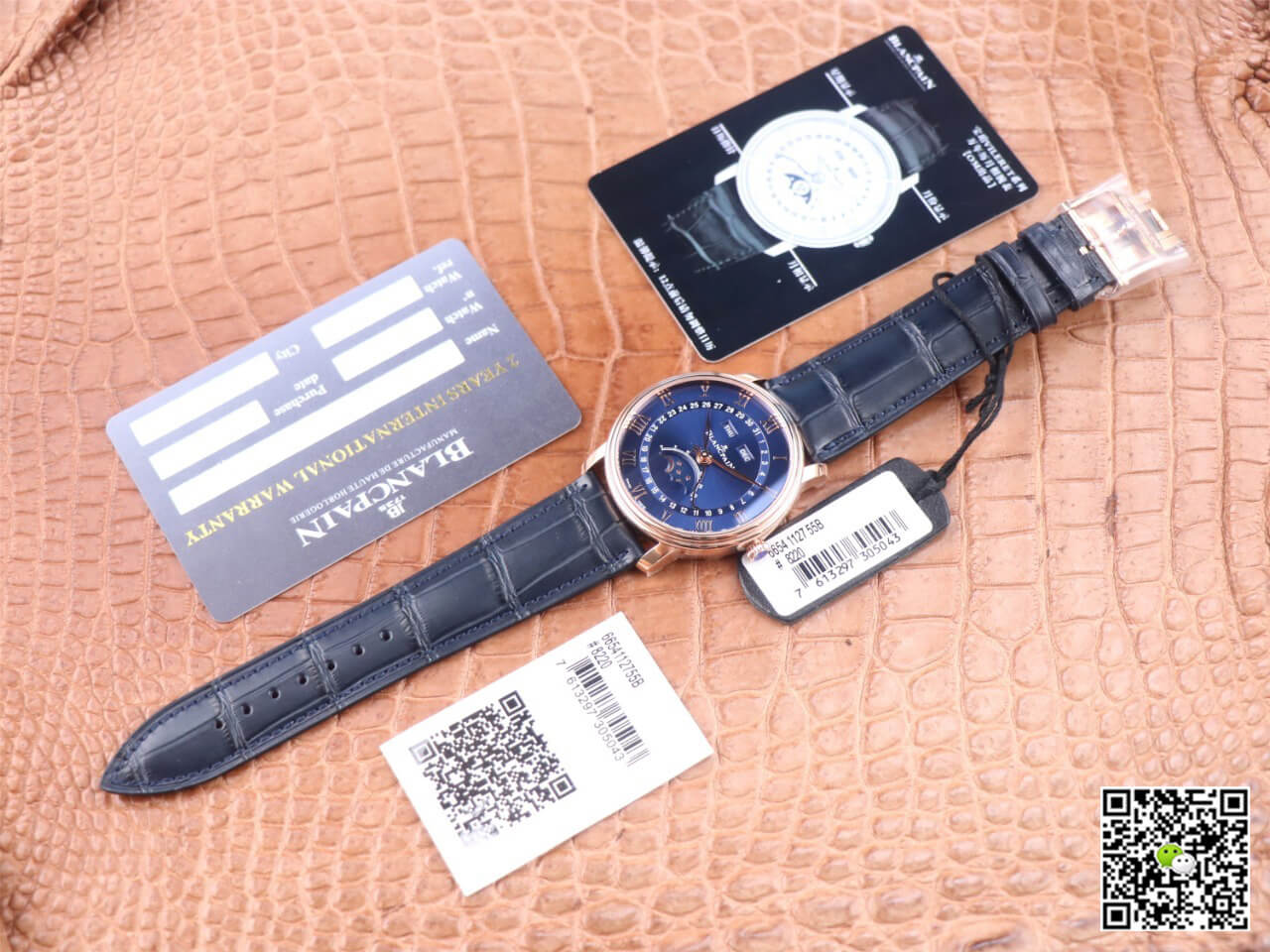 Replica Blancpain Villeret 6654-3640-55 1:1 Best Edition OM Factory V3 Rose Gold