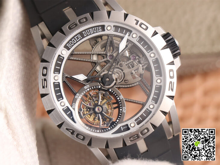 Replica Roger Dubuis Excalibur Spidr RDDBEX0479 1:1 Best Edition JB Factory Tourbillon Black Strap