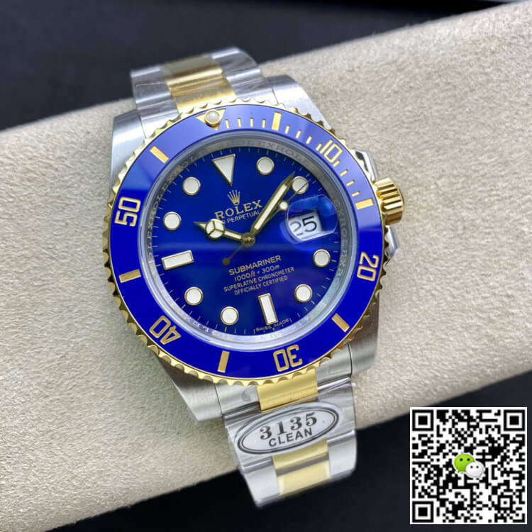 R01ex Submariner Replica 116613LB-97203 1:1 Best Edition Clean Factory V4 Blue Bezel