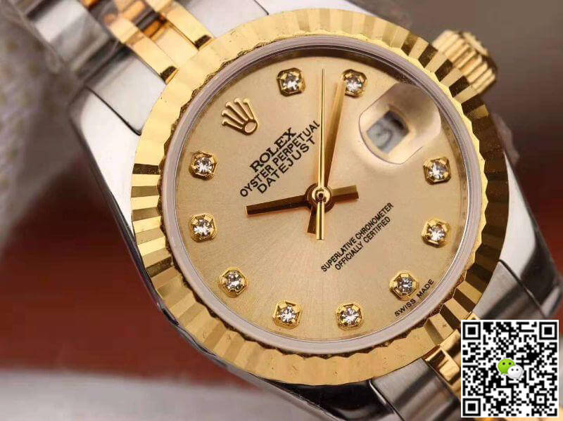 Replica R01ex Lady Datejust 28MM 1:1 Best Edition Swiss Original Imported NH05 Movement 18K Gold Dial