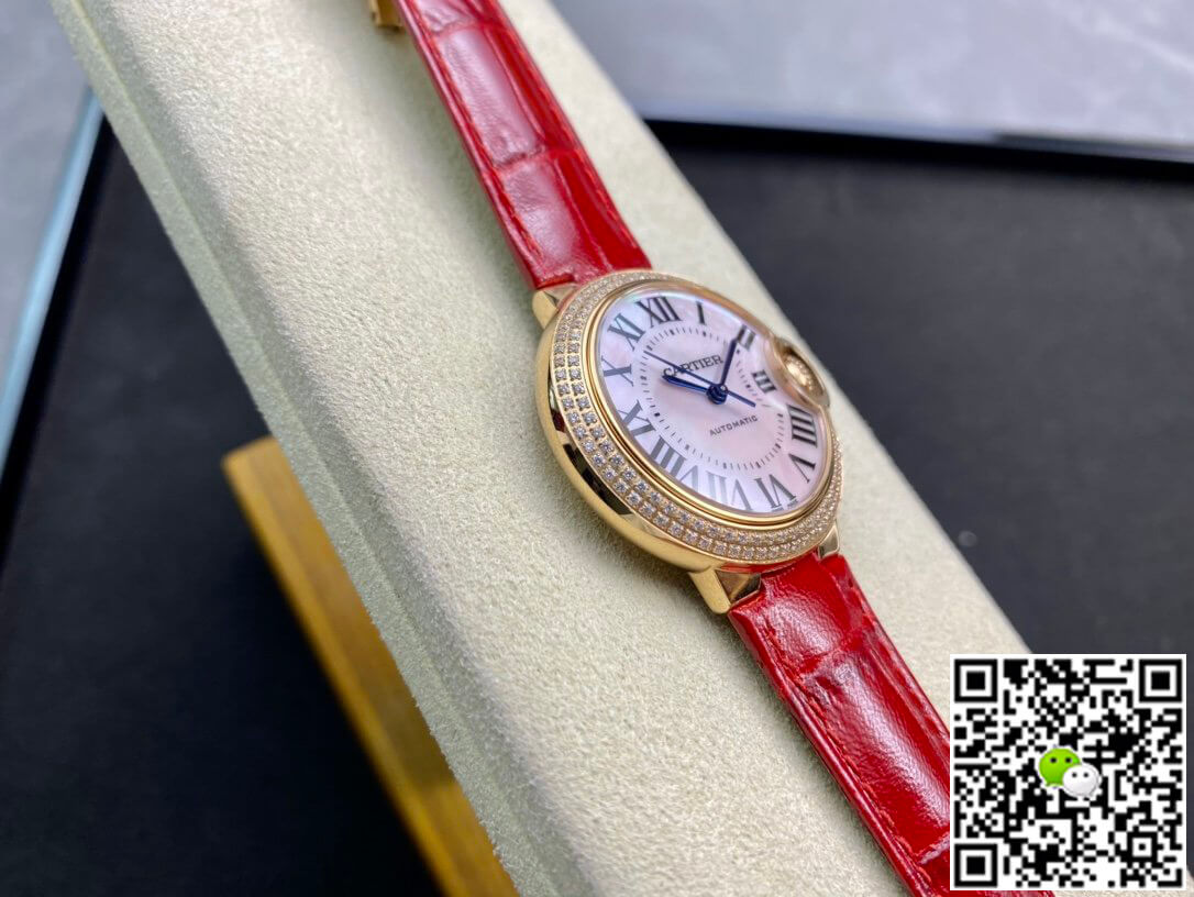 Replica Ballon Bleu De Ca*t1er 33MM WJBB0033 1:1 Best Edition 3K Factory Red Strap