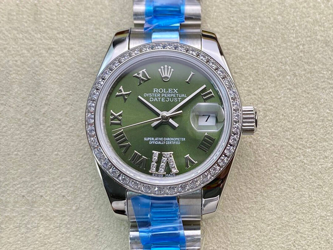 Replica R01ex Datejust 28MM 1:1 Best Edition BP Factory D1am0nd-set Green Dial