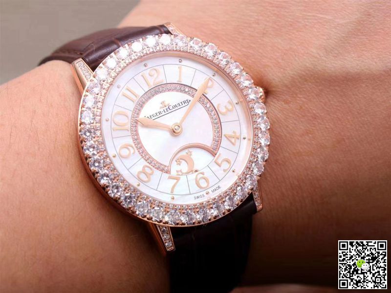 Replica Jaeger LeCoultre Rendez Vous Q3523570 1:1 Best Edition ZF Factory Rose Gold D1am0nd Swiss ETA925B/1