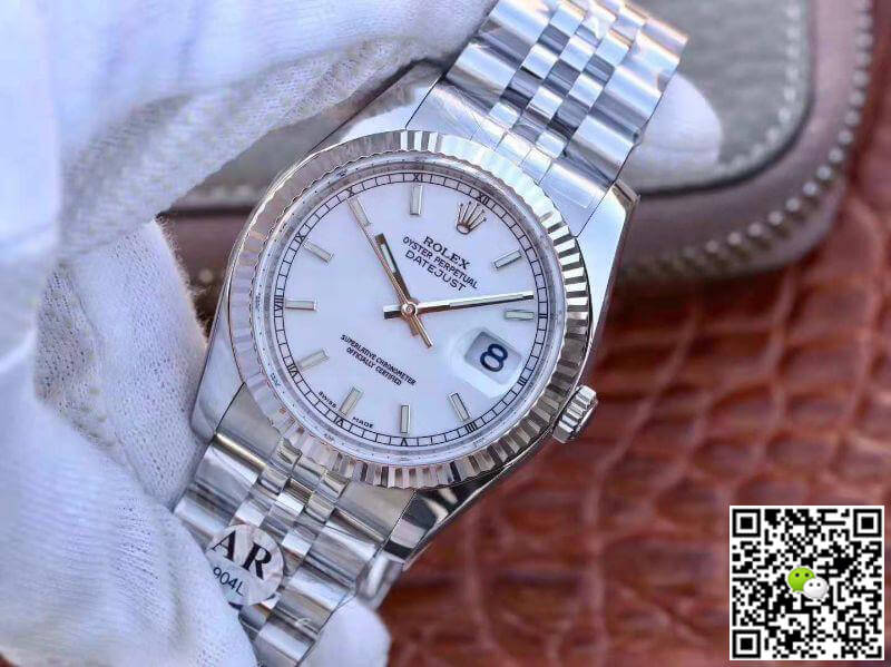 R01ex Dupe Datejust 36mm 116234 1:1 Best Edition Swiss ETA3135 White Dial
