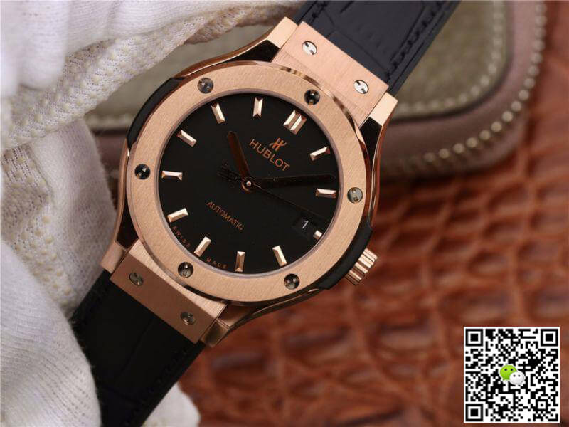 Replica Hublot Classic Fusion 511.OX.1181.LR JJ Factory Mechanical Watches 1:1 Best Edition Swiss ETA2892 Black Dial