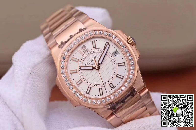 Replica Pat*k Phi1i*pe Nautilus Ladies 7010/1R-011 1:1 Best Edition Swiss Quartz E23-250 S C