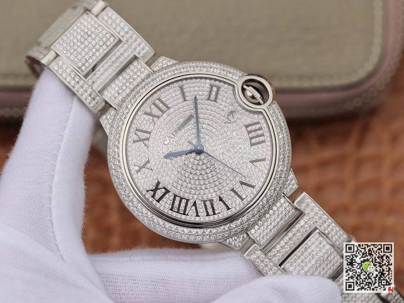 Replica Ballon Bleu De Ca*t1er WE9009Z3 42mm TW Factory 1:1 Best Edition Full D1am0nd Dial Swiss ETA2824