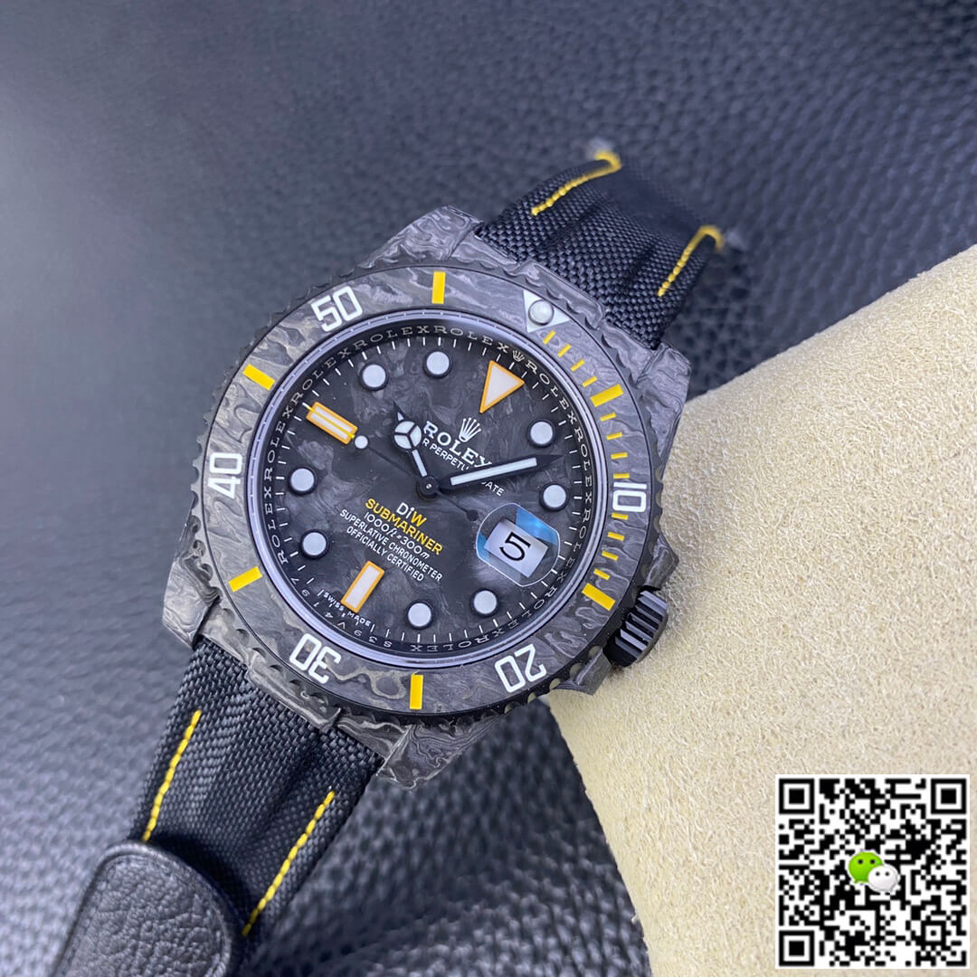 Replica R01ex Submariner 1:1 Best Edition VS Factory DIW Carbon Fiber Bezel