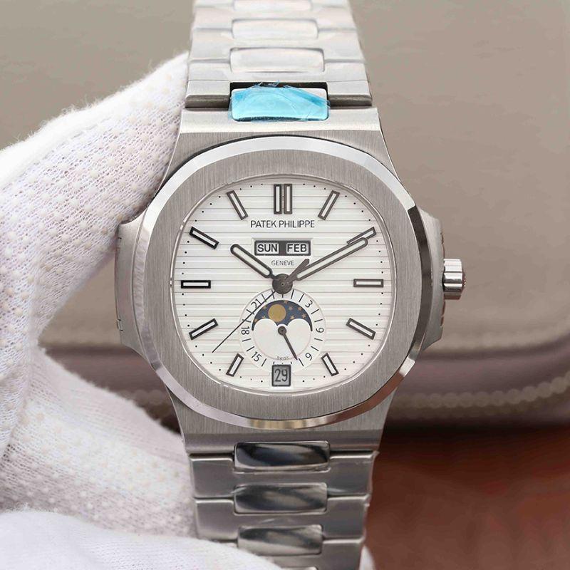 Replica Pat*k Phi1i*pe Nautilus 5726/1A-010 KM Factory 1:1 Best Edition Swiss ETA324 White Textured Dial