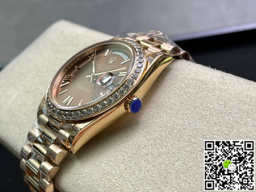 Replica R01ex Day Date M228345RBR-0009 1:1 Best Edition EW Factory Brown Dial