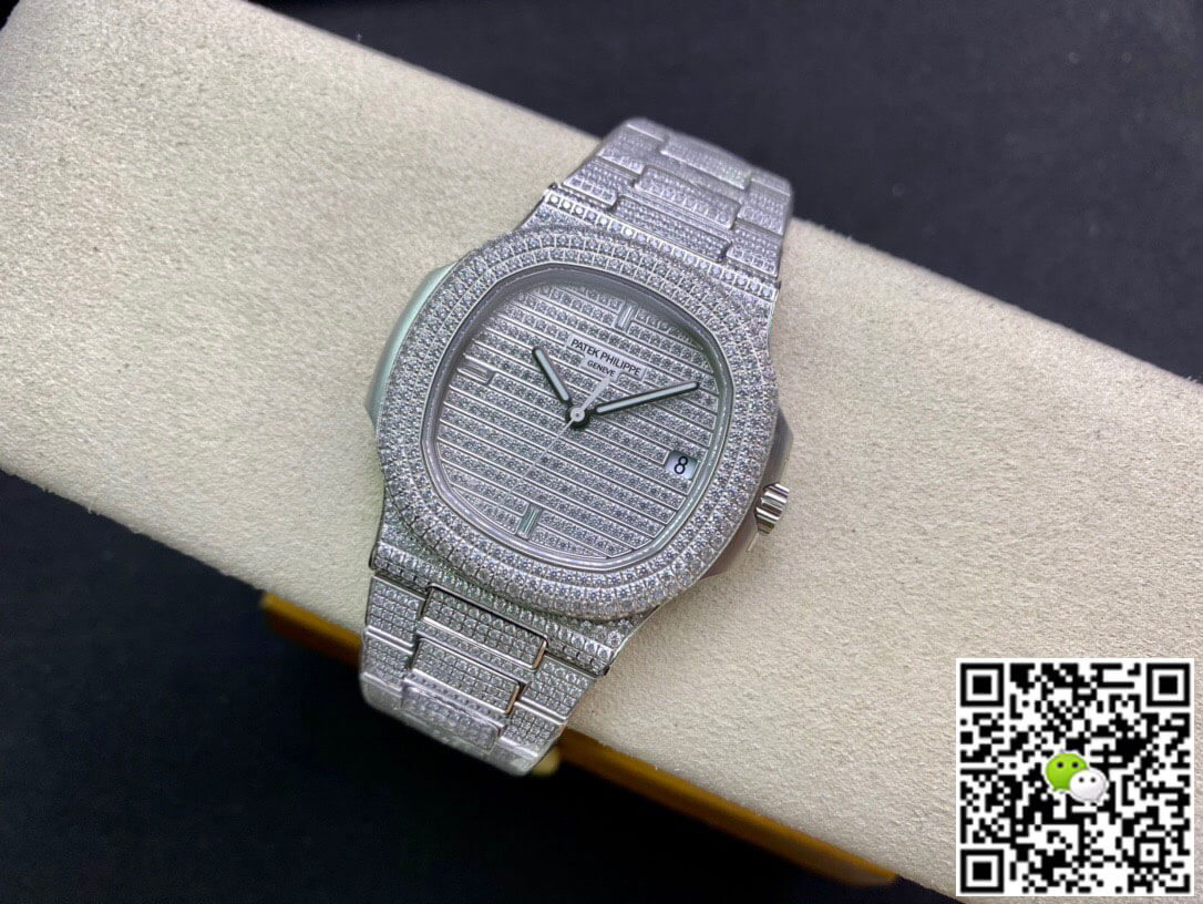 Replica Pat*k Phi1i*pe Nautilus 5719/1G-001 1:1 Best Edition PPF Factory Full D1am0nd Dial