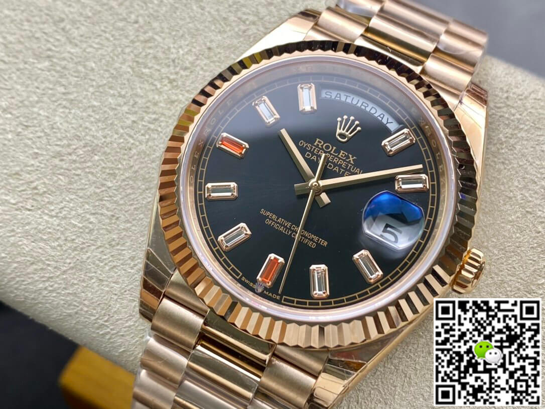Replica R01ex Day Date 40MM 1:1 Best Edition EW Factory Rose Gold