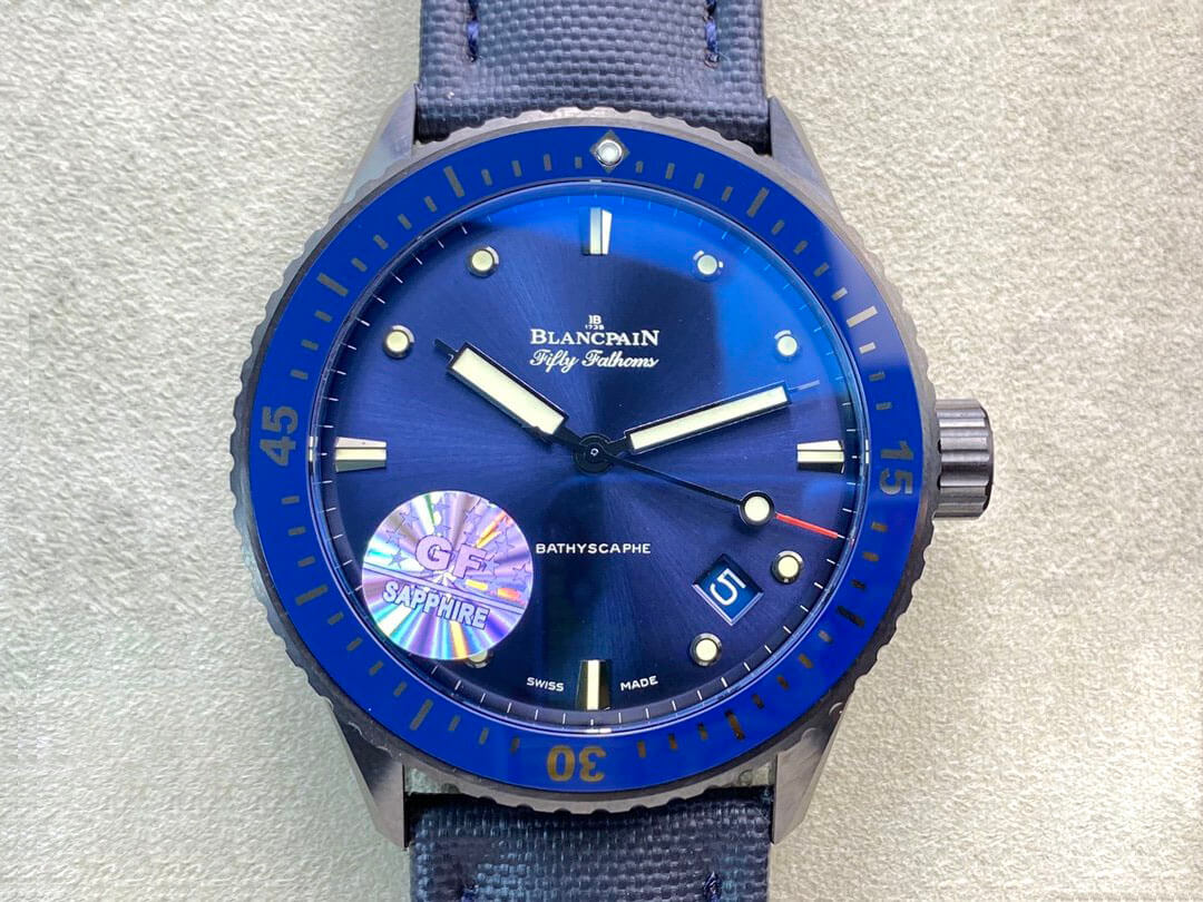 Replica Blancpain Fifty Fathoms 5000-0240-O52A 1:1 Best Edition GF Factory Blue Dial