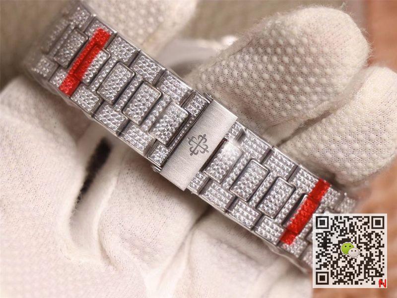 Replica Pat*k Phi1i*pe Nautilus 5719-10G Silver D1am0nd 1:1 Best Edition R8 Factory Gradient Grey Dial Swiss Cal.324 S C