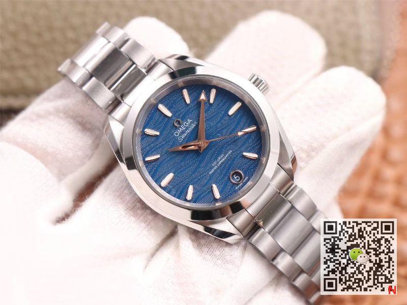 Replica 0me*ga Seamaster 220.10.38.20.03.002 Aqua Terra 150M 1:1 Best Edition VS Factory Blue Dial Swiss 8800