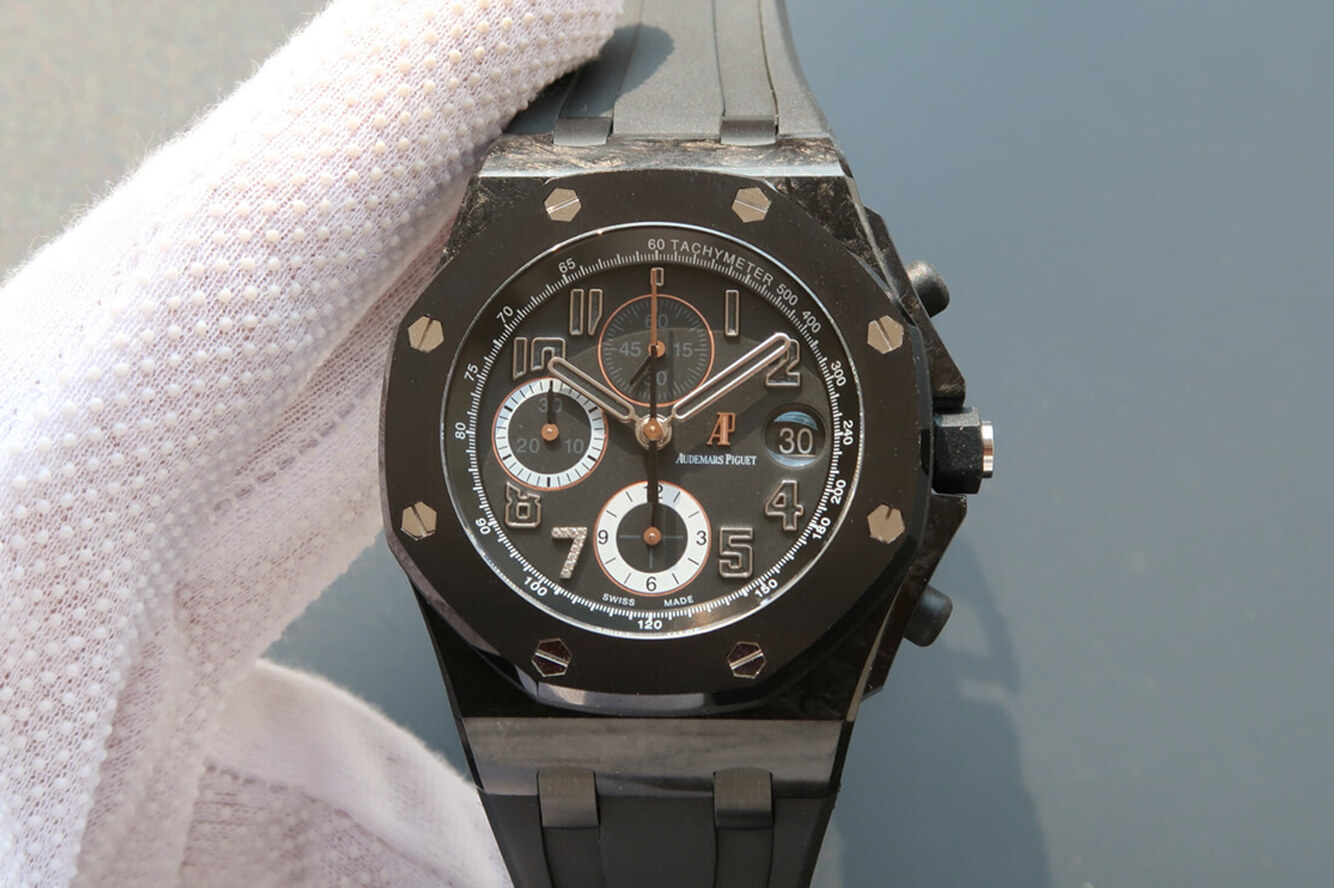 Replica Audemars P1g*et Royal Oak Offshore 26205AU.OO.D002CR.01 1:1 Best Edition JF Factory Carbon Fiber