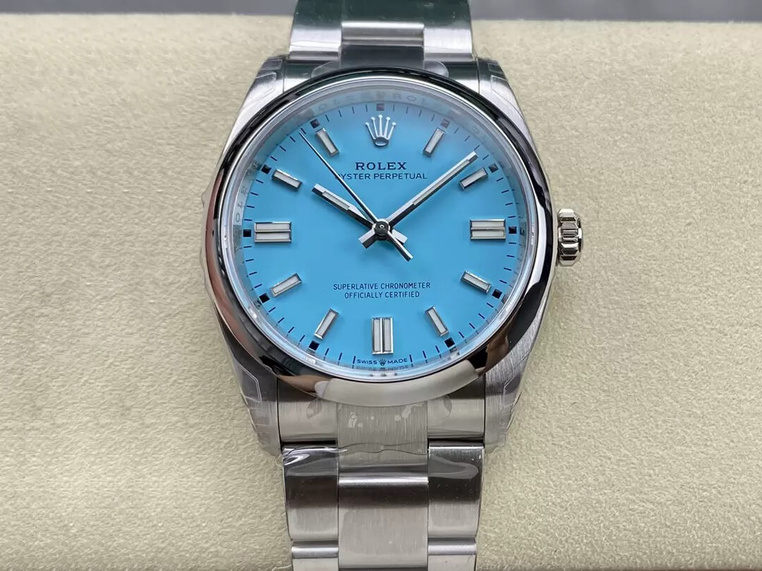 Replica R01ex Oyster Perpetual M126000-0006 36MM 1:1 Best Edition VS Factory Turquoise Blue Dial