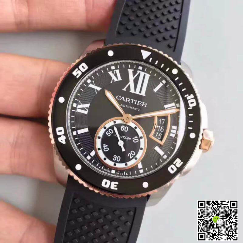 Replica Calibre De Ca*t1er Diver CRW7100055 JF Factory 1:1 Best Edition Swiss ETA9015