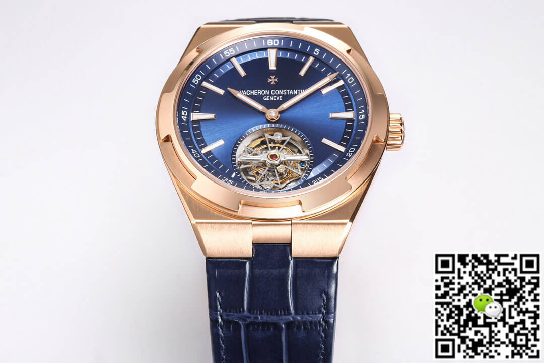 Replica Vacheron C0nstan1n Overseas Tourbillon 6000V/110R-B733 1:1 Best Edition BBR Factory Blue Strap