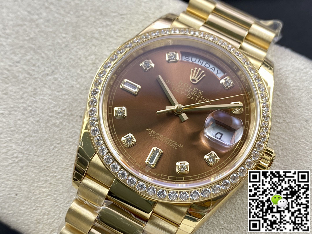 Replica R01ex Day Date M128348RBR-0005 1:1 Best Edition EW Factory Yellow Gold