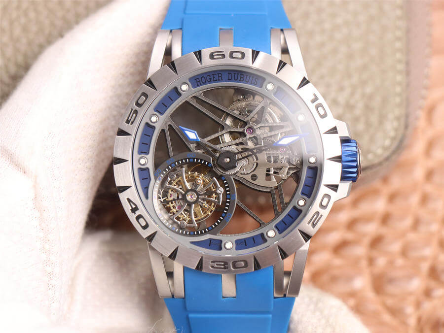 Replica Roger Dubuis Excalibur Spidr RDDBEX0479 1:1 Best Edition JB Factory Tourbillon Skeleton Dial