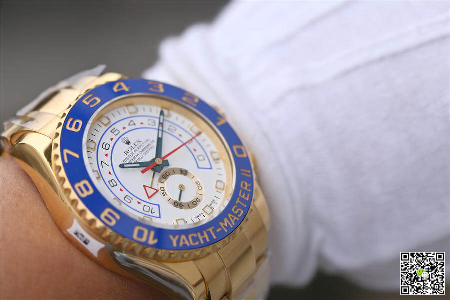 Replica Yacht-Master II M116688-0002 1:1 Best Edition JF Factory Yellow Gold