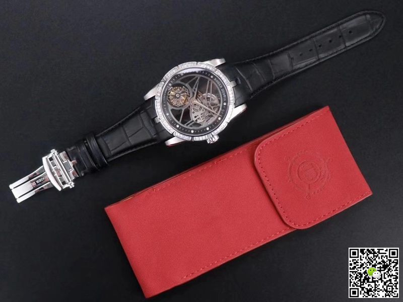 Replica Roger Dubuis Excalibur RDDBEX0393 1:1 Best Edition JB Factory Tourbillon V3 D1am0nd Swiss RD505SQ