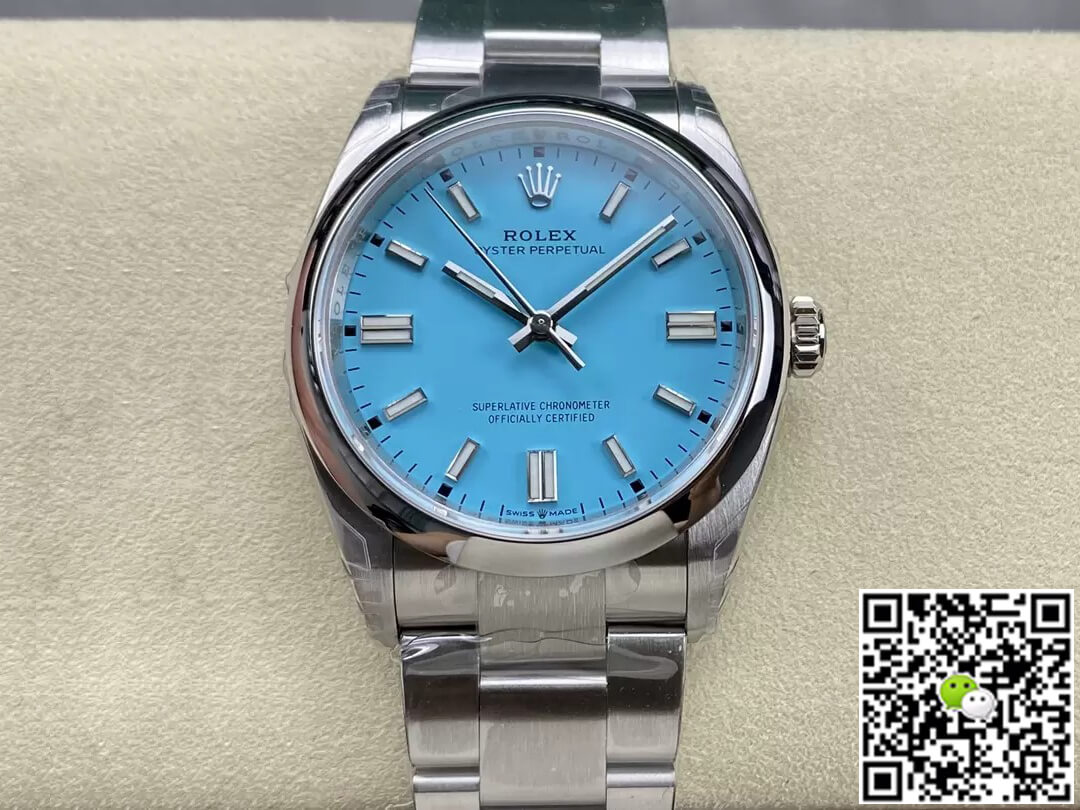 Replica R01ex Oyster Perpetual M126000-0006 36MM 1:1 Best Edition VS Factory Turquoise Blue Dial